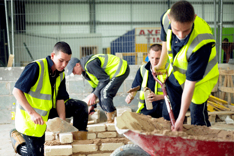 Building knowledge: Young people learn the skills of bricklaying