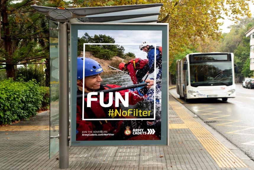 The campaign stressed the value of real-life experiences over presenting an image on social media