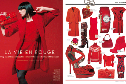 Lady in red: Stylist's fashion and beauty coverage