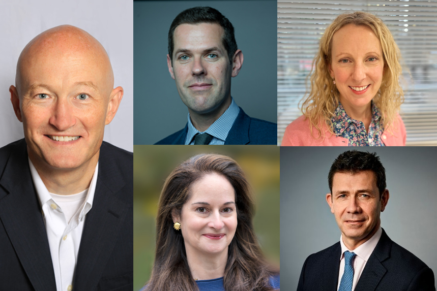 (Clockwise from left) DGA has appointed Harald Kinzler, James Melville-Ross, Jennifer Walmsley, Jonathan Brill, and Kimberly Kriger
