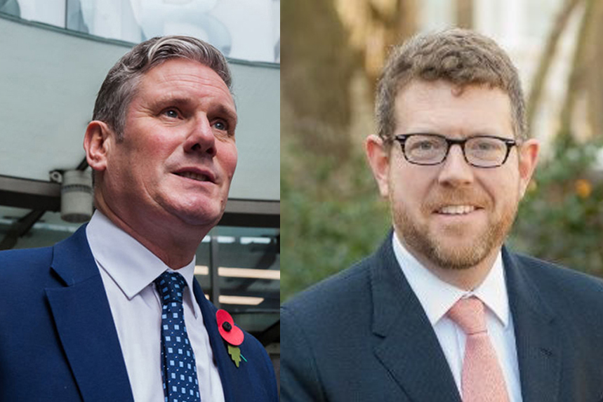 Keir Starmer has asked Matthew Doyle (right) to become Labour's interim comms chief basis (Starmer credit: Getty, Doyle Credit: Doyle)