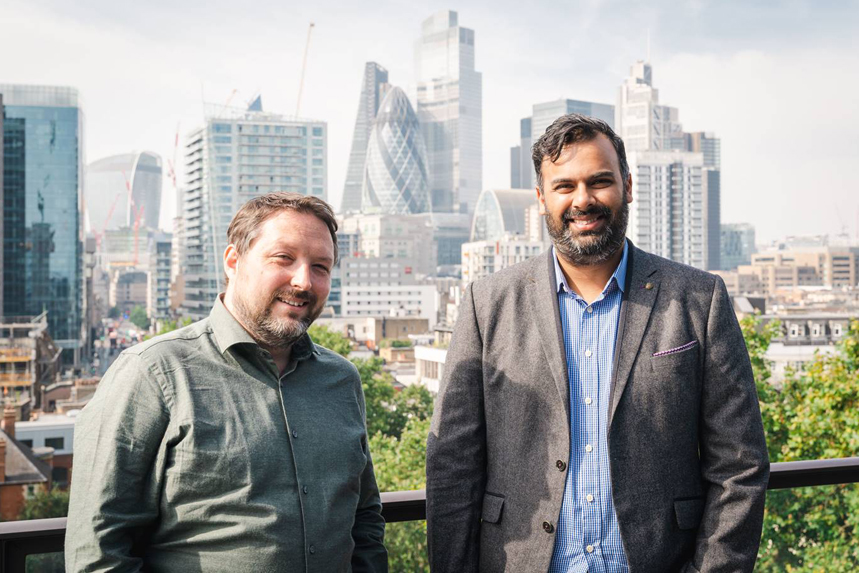 (L-R) Luke Alexander and Dr Abhinav Bajpai's agency, Marmelo, has been acquired by Four Communications Group