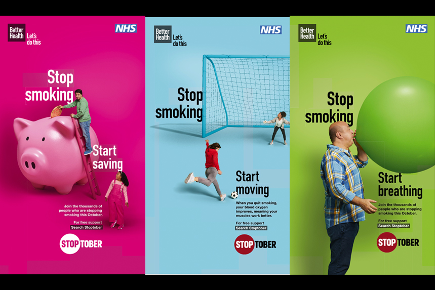 Images from the new Stoptober campaign