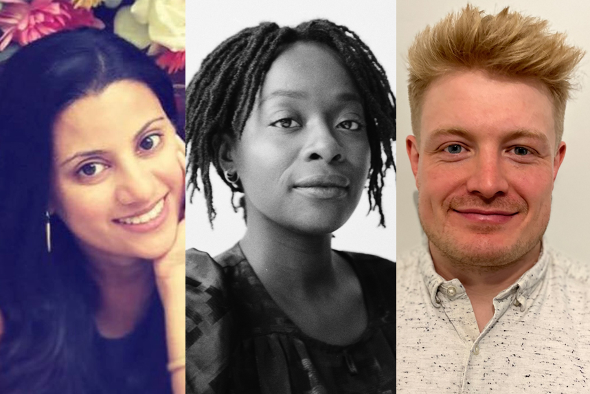 (L-R) Aysha Awan, Lalah-Simone Springer and George London have all joined the agency
