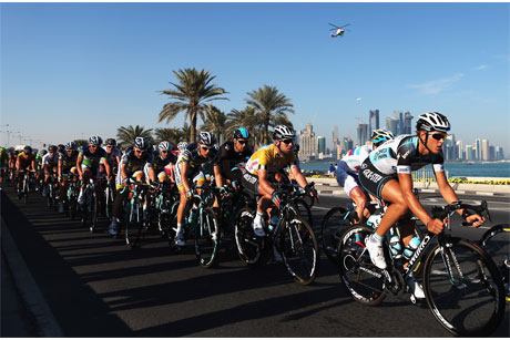 Sporting variety: The Tour of Qatar is held every February (Credit: Getty Images)