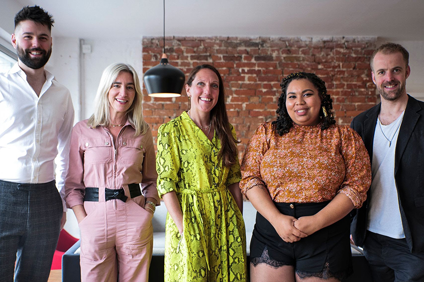 (L-R) Tom Mauchline, Cordelia Kretzschmar, Sarah-Jane Rumford, Samantha O’Brochta and Alex Jones. 