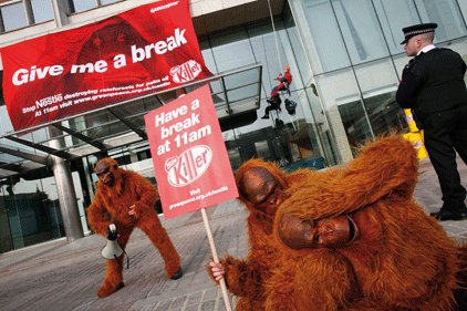Greenpeace protest outside Nestle HQ