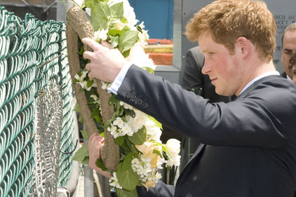 Prince Harry: on trip to NYC (Picture: Rex)