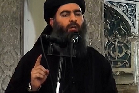 The man alleged to be IS leader Abu Bakr Al-Baghdadi (credit: Al-Furqan Media/Anadolu Agency/Getty Images) 
