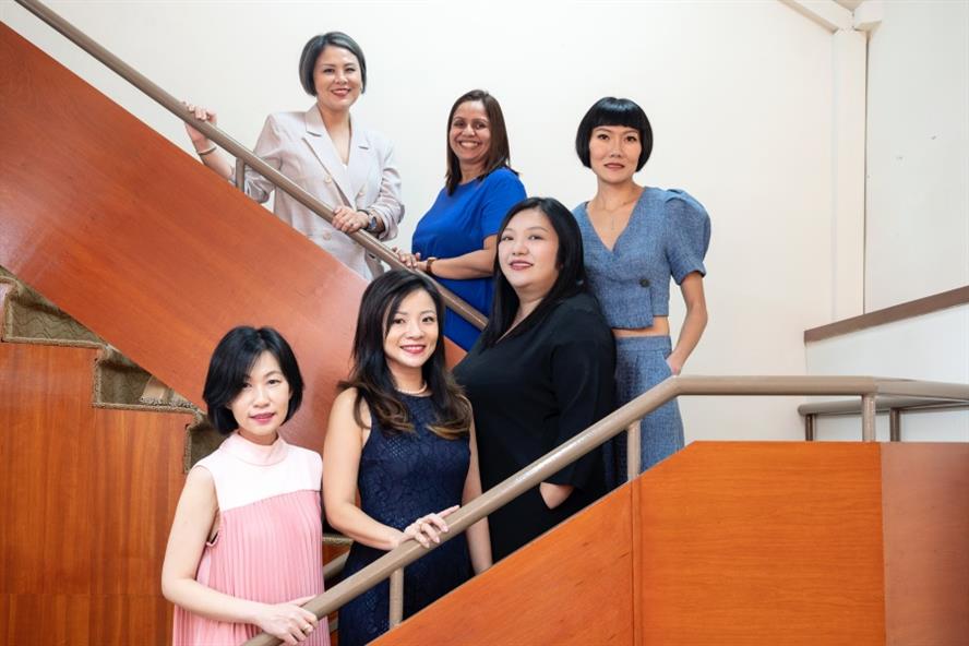 (Front row, from L-R) Lim Wee Ling, Director, Ginny-Ann Oh, Director, Cho Pei Lin, Managing Director; (Back row, from L-R) Julie Chiang, Director, Anu Gupta, Director, Sharon Koh, Director  