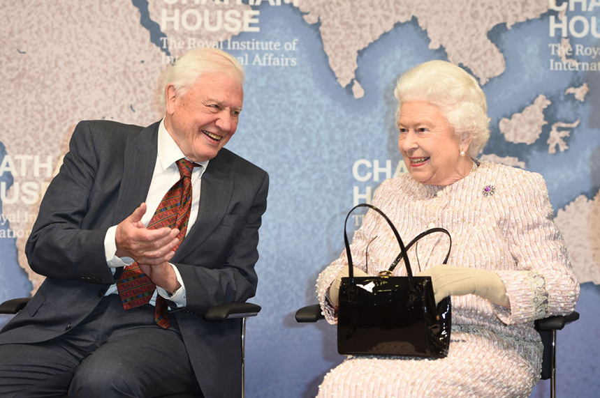 Sir David Attenborough received the Chatham House Prize from The Queen this month (©GettyImages)