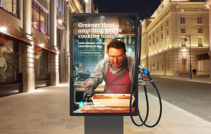 An ad by Australian Gas Networks promoting its green tech (Comms Declare)