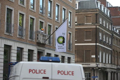Protests: BP headquarters