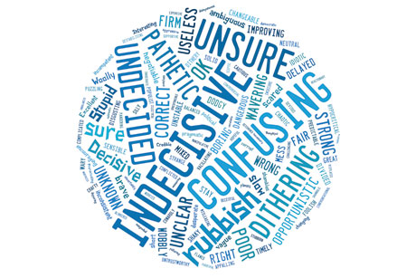 Confused picture: OnePoll's word cloud reflects public opinion on the Government's stance on EU membership