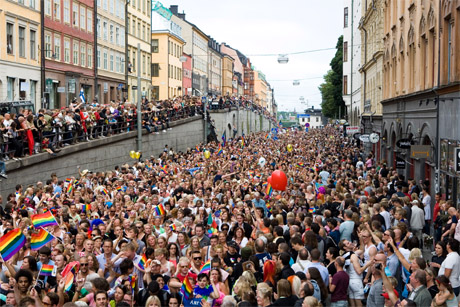 In the pink: Stockholm is being promoted to the gay market