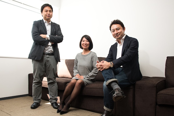 Yoshito Nagakawa, VP planning & insight; Megumi Hayakawa, VP accounts; Tetsuya Honda, CEO