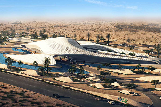 An artist's impression of Bee’ah’s new headquarters in the UAE (image via beeah.ae)