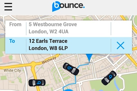 Bounce: Offers customers fixed-fare and cash-free journeys