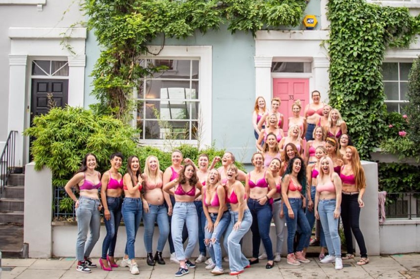 Influencers affected by breast cancer joined forces to support Breast Cancer Awareness Month (Pic: Beckie Egan)