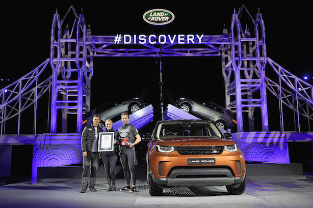 Bear Grylls, Zara Phillips and Sir Ben Ainslie helped Land Rover launch the new Discovery