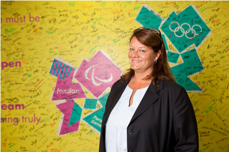Wall of words: LOCOG's director of comms and public affairs Jackie Brock-Doyle