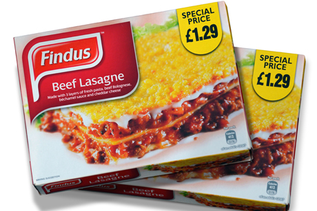 Withdrawn: Findus lasagnes were found to contain horsemeat