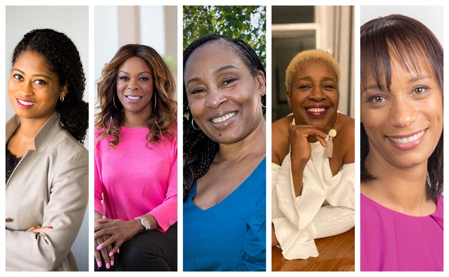 (L-R) Dorothy Burwell, Effie Kanyua, Barbara Phillips, Evadney Campbell and Jennifer Thomas