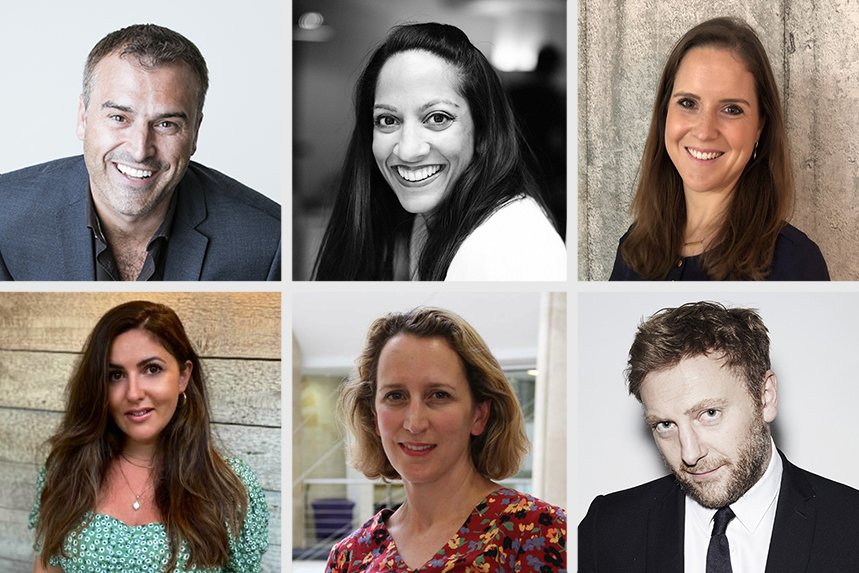 Clockwise, from top left: James Wright, Maneeze Chowdhury, Jo Vyvyan-Robinson, Warren Johnson, Helen Bennett and Sophie Raine