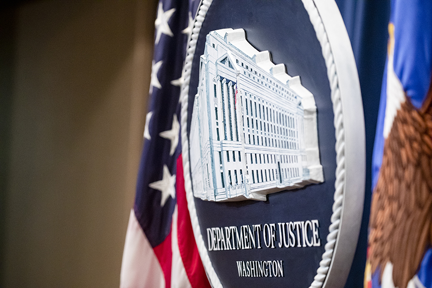 The U.S. Department of Justice seal. Getty Images
