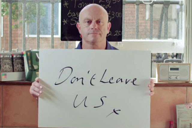 Support: Actor and TV presenter Ross Kemp in the 'Let's Stay Together' campaign