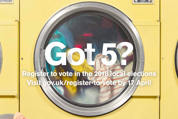 Got 5?: The Electoral Commission's campaign highlights how quick it is to register to vote