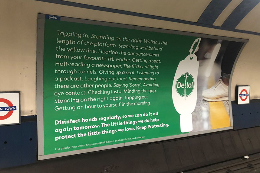 Dettol: campaign sparked backlash for its depiction of office working (Twitter/@mmtowns)