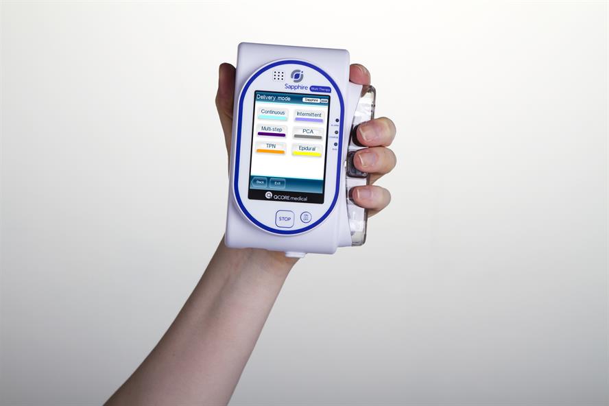 The Sapphire infusion pump, manufactured by Eitan Medical UK
