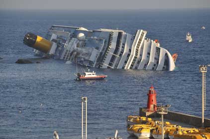 Costa Concordia: ran aground off the Italian coast (Rex Features)