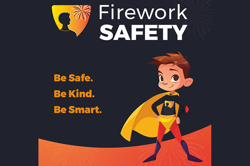 One of the main images being used in the Scottish firework safety campaign