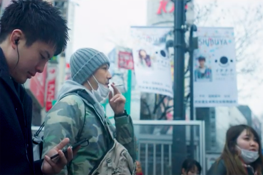 A frame from 'Derek's Message', a Foundation for a Smoke-Free World video on YouTube