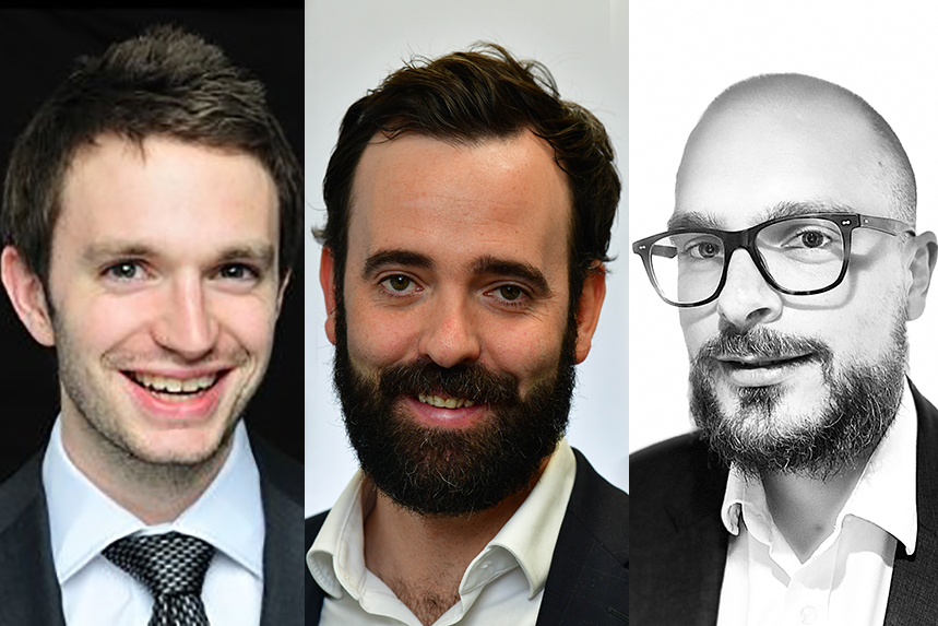 Fleetwood Strategy founders: Michael Brooks, Isaac Levido and Peter Dominiczak.