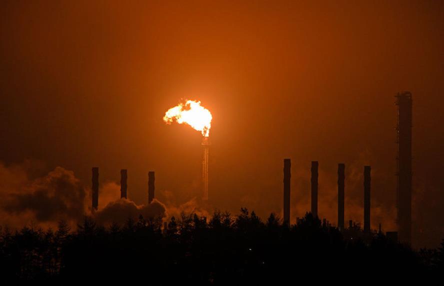 "Unplanned flaring" at ExxonMobil's Fife Ethylene Plant following a malfunction caused concern among residents in Scotland in 2019. (Credit: Getty Images)