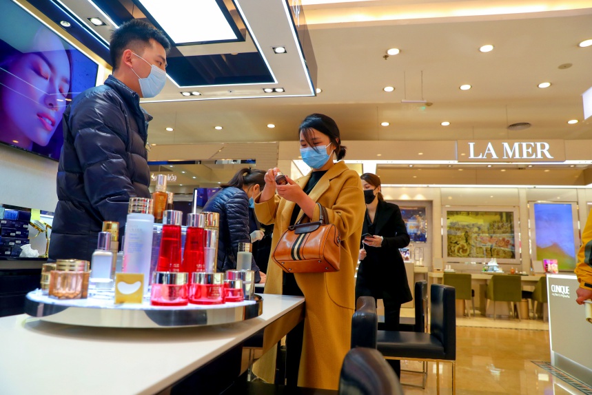 Some shopping malls in China have resumed business