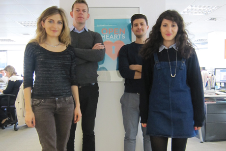 New creative team: (Left to right) Fernanda Gasparin, Oliver Dove, Christian de Cianni, Lauren Zeitoun