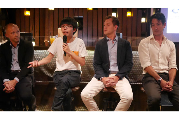 Joshua Wong (second from left)