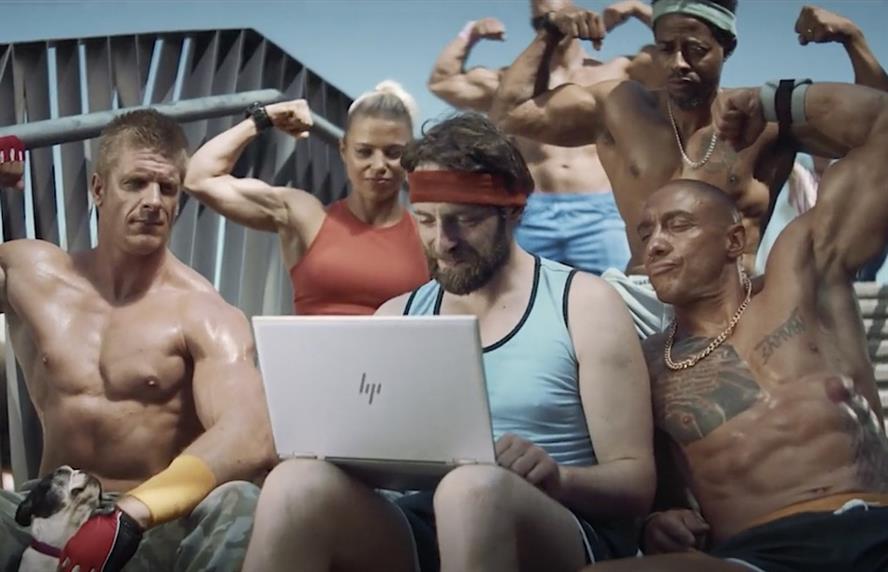 HP's latest ad campaign envisages a new world where people forsake the office and 'Work Anywhere.' (Credit: HP.)
