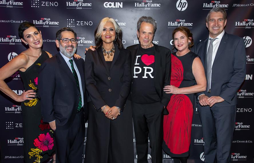 Barby Siegel, CEO, Zeno Group; Jano Cabrera, CCO, General Mills; Michelle Flowers Welch, Founder and CEO, Flowers Communications Group; Fred Cook, chairman emeritus, Golin; Karen Kahn, CCO, HP; Joe Evangelisti, MD, comms, JPMorgan Chase