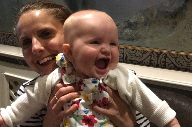 Holly Pither with baby Amelia has just returned from maternity leave at agency Bottle