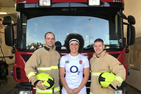 Kent Fire & Rescue smoke alarm video campaign stars England Women rugby player Shaunagh Brown