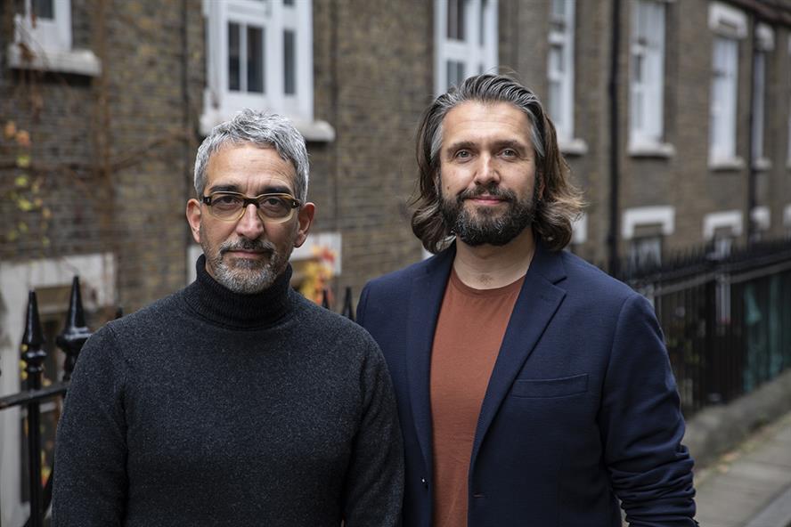 Kostas Karanikolas (left) with Manifest founder and group CEO Alex Myers.