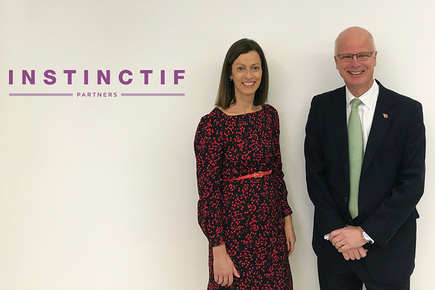 Instinctif's Laura O'Connell and Tim Linacre.