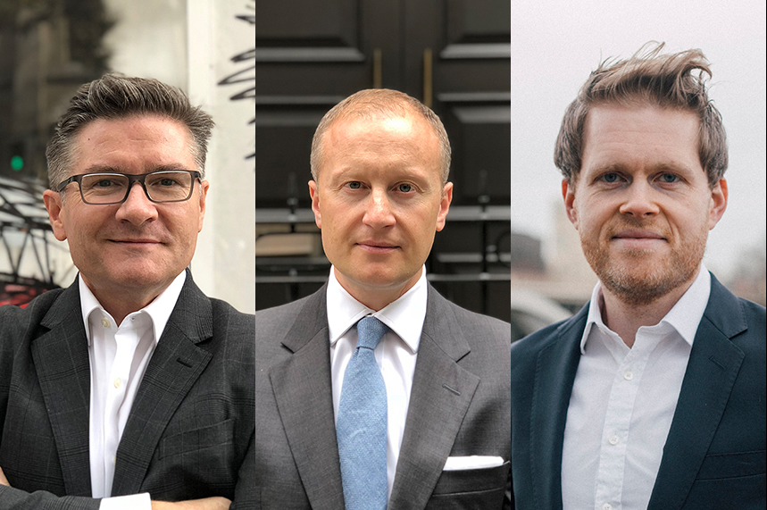 Engine MHP's revamped public affairs team: (left to right) James Gurling, James Lyons and Nick Reid