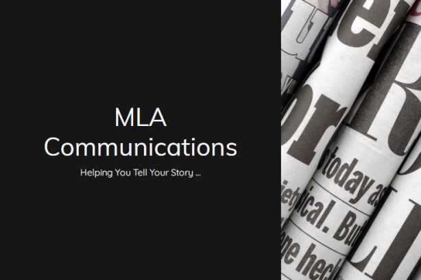 Screenshot of MLA Communications home page
