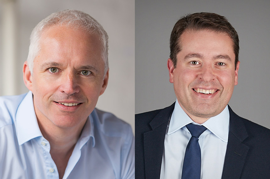 (L-R) Steve Martin, chief executive of Influence At Work, and Nick Barron, deputy CEO of MHP and Mischief